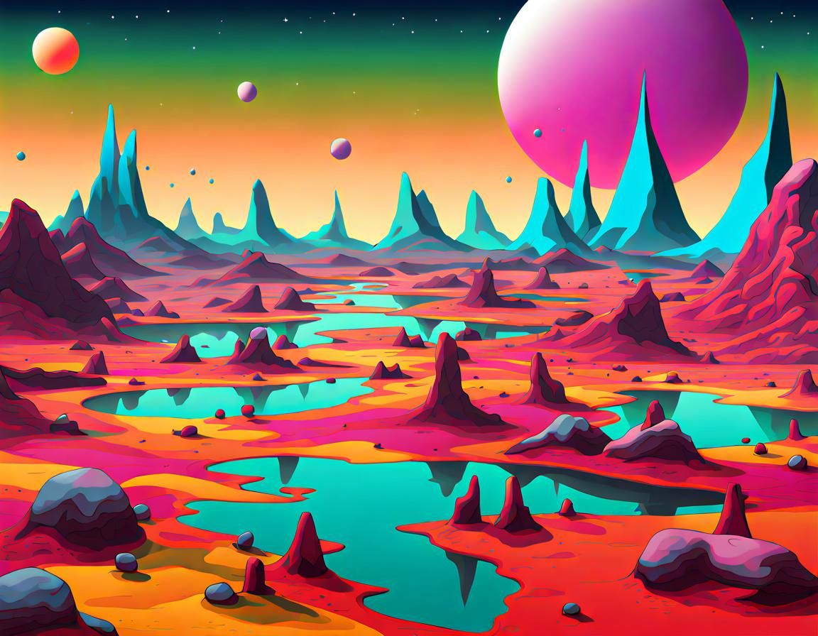 Water on Mars? AI Generated Artwork NightCafe Creator