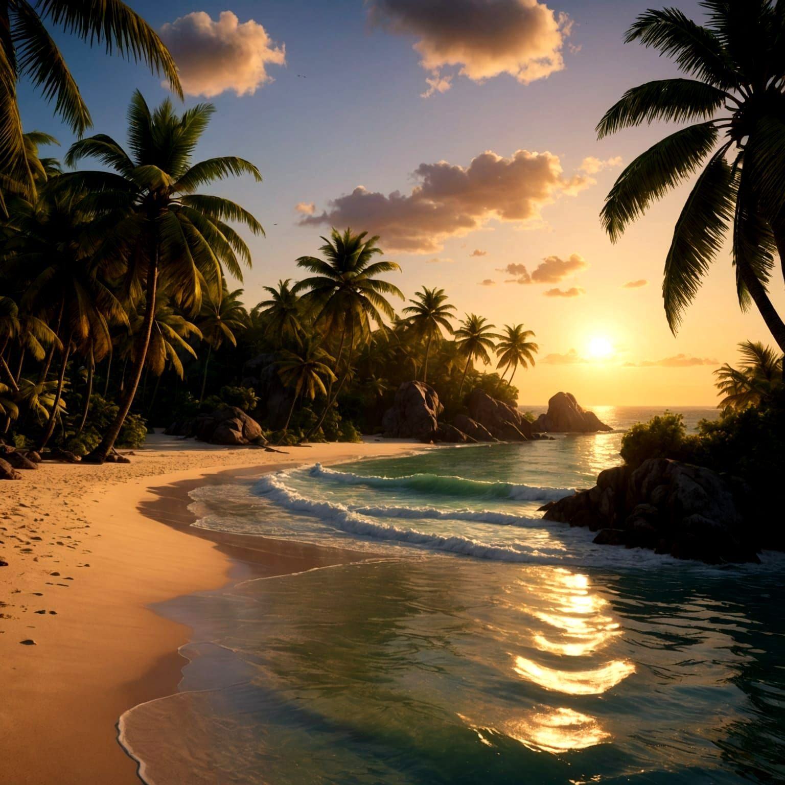 Palau Sunset  by @mathy_art_girl_305