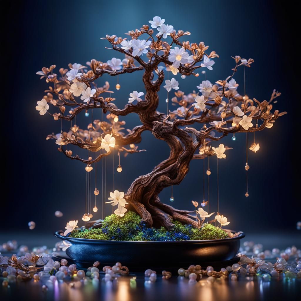 Bonsai tree adorned