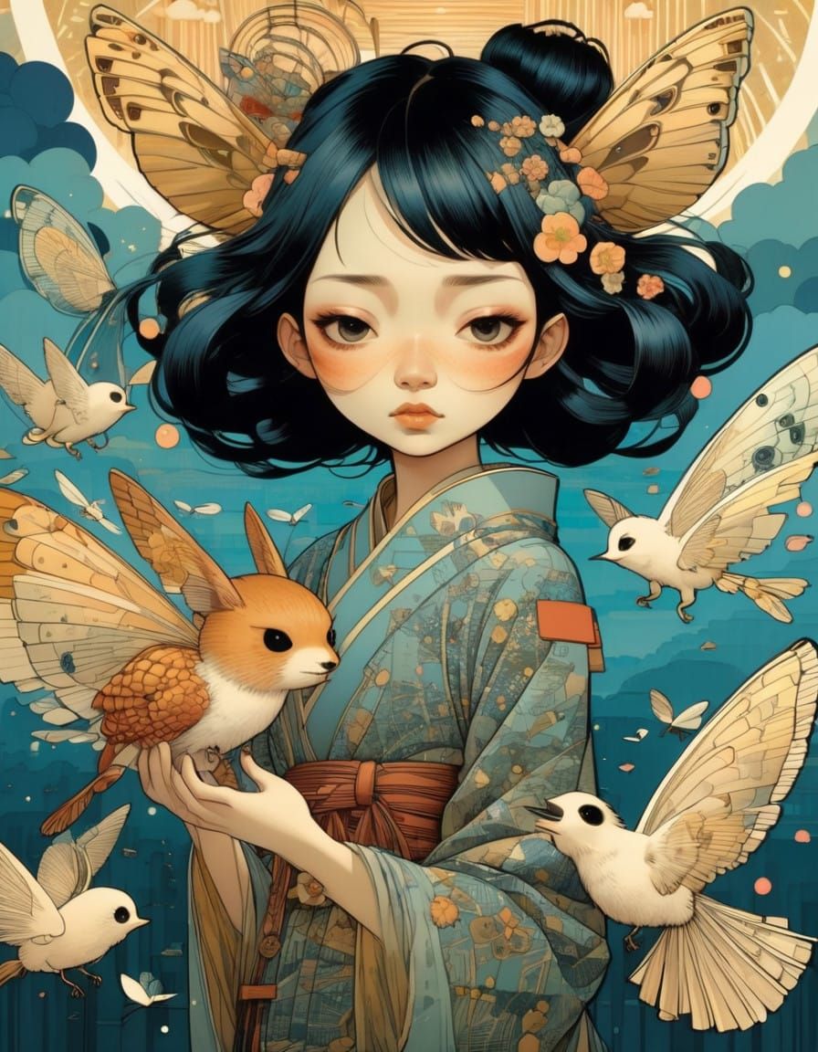 Inspirational Butterflies in Whimsical Style