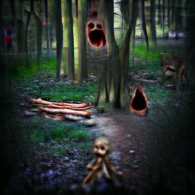 The horror in the woods