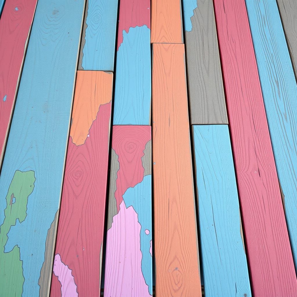 A treehouse made from reclaimed timbers of varying sizes shapes and colours