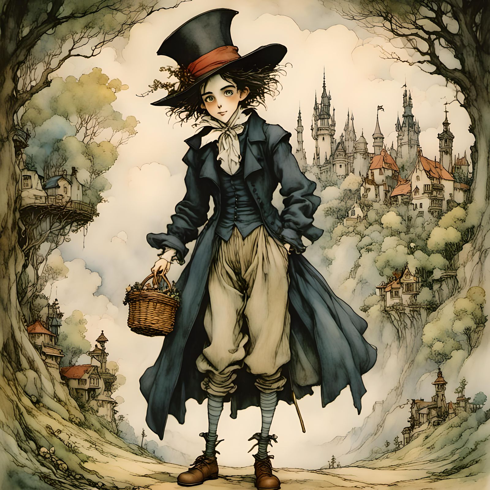 Howl's moving castle <lora:RackhamBurton1:1.0> <lora:Rackham...