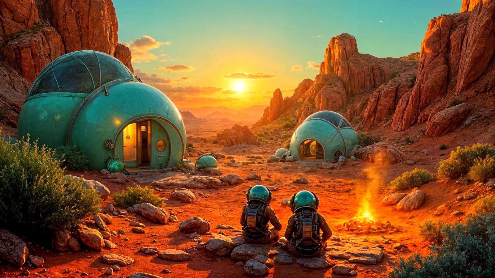 Golden Hour hits Mars Colony Virgo  by @lawrencelot