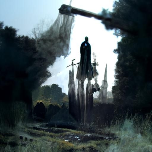 Grim Reaper standing in the aftermath of the Alocalypse