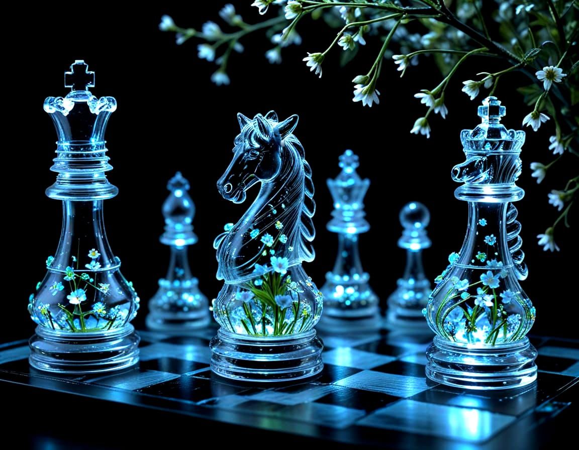 Floral Chess  by @MelanieL