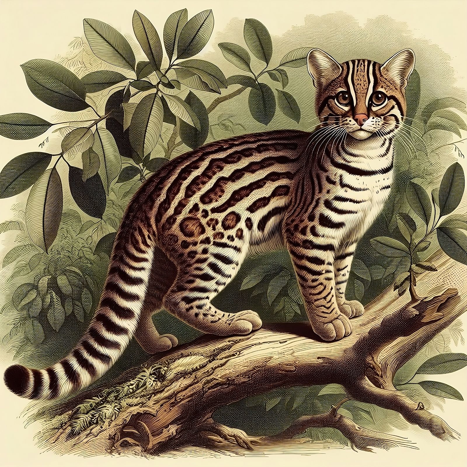 Oncilla (Leopardus tigrinus), one of the smallest wild cats in South America