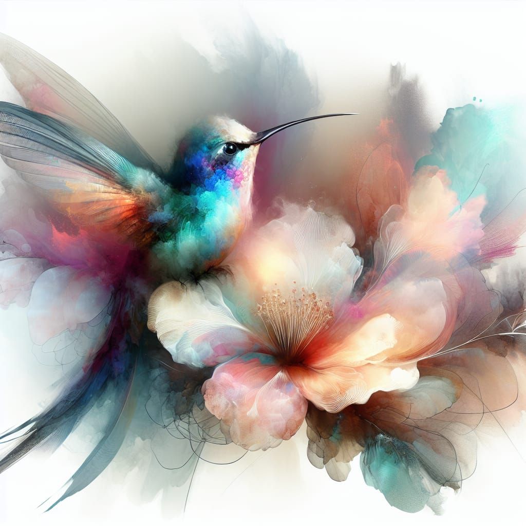  hummingbird with iridescent feathers  by @BethM-L