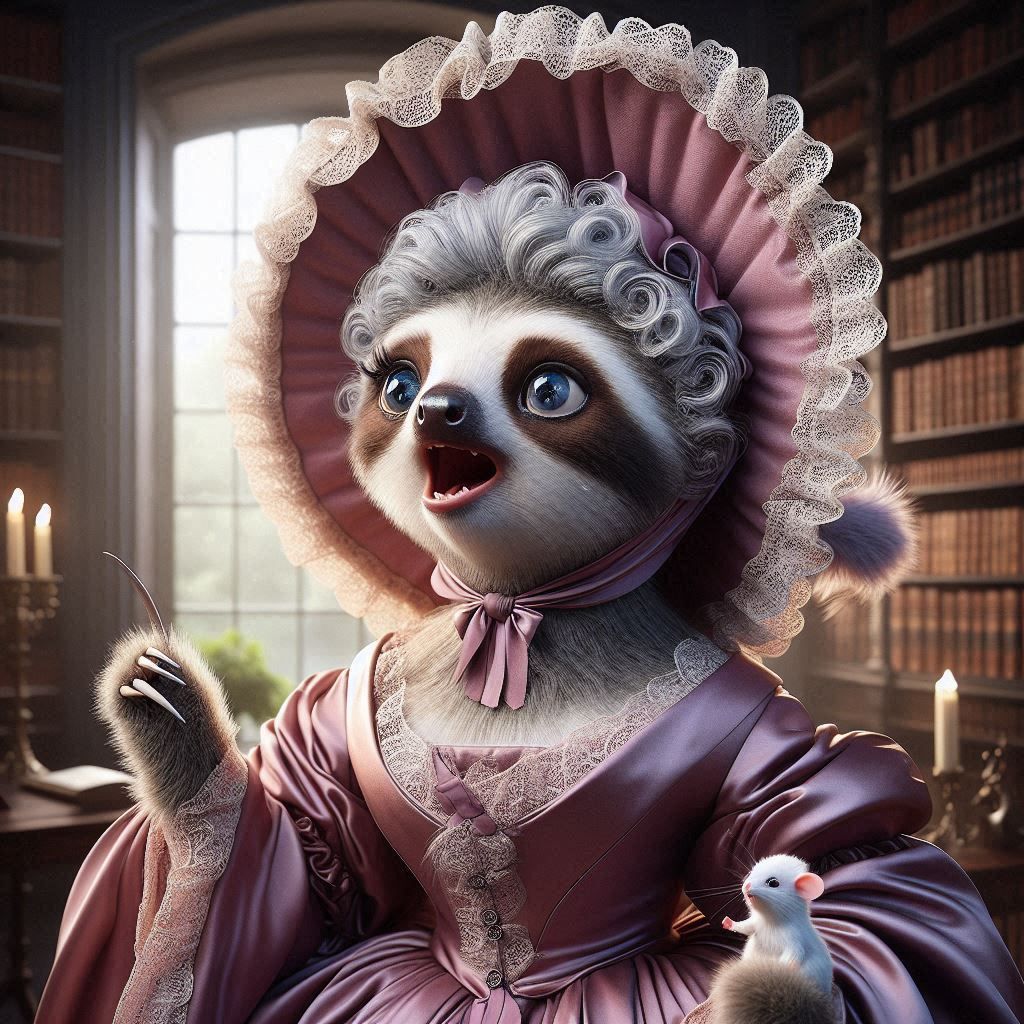 Slothma Varden as Lady Slothrabella Featherington, in “Doctor Dolittle”