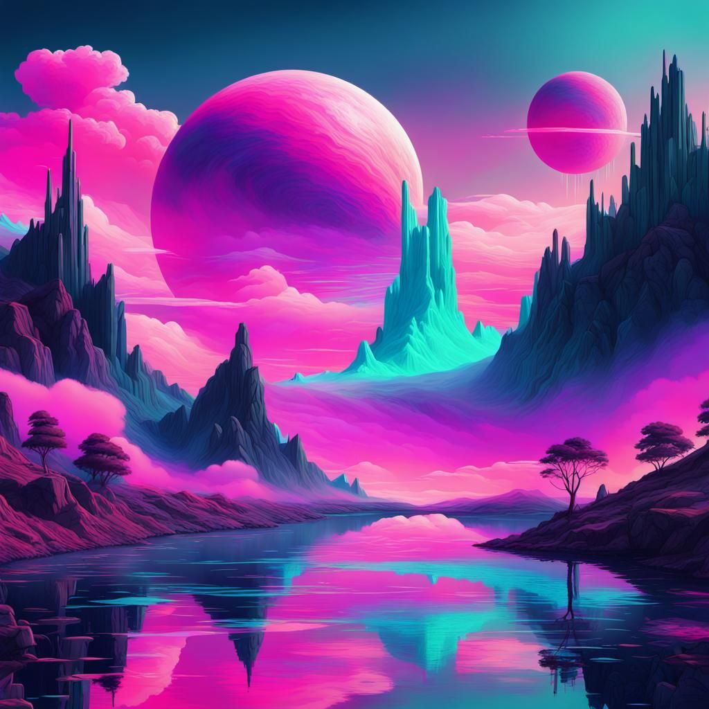 Surreal Landscape - Ai Generated Artwork - Nightcafe Creator