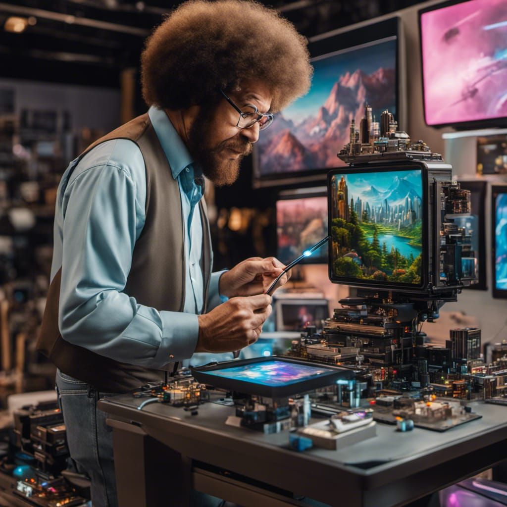 Bob Ross the technician   by @gullyDJ