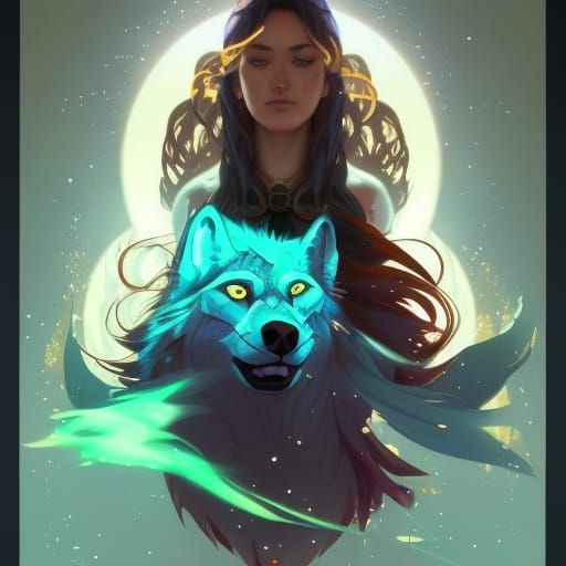 magical wolf genie