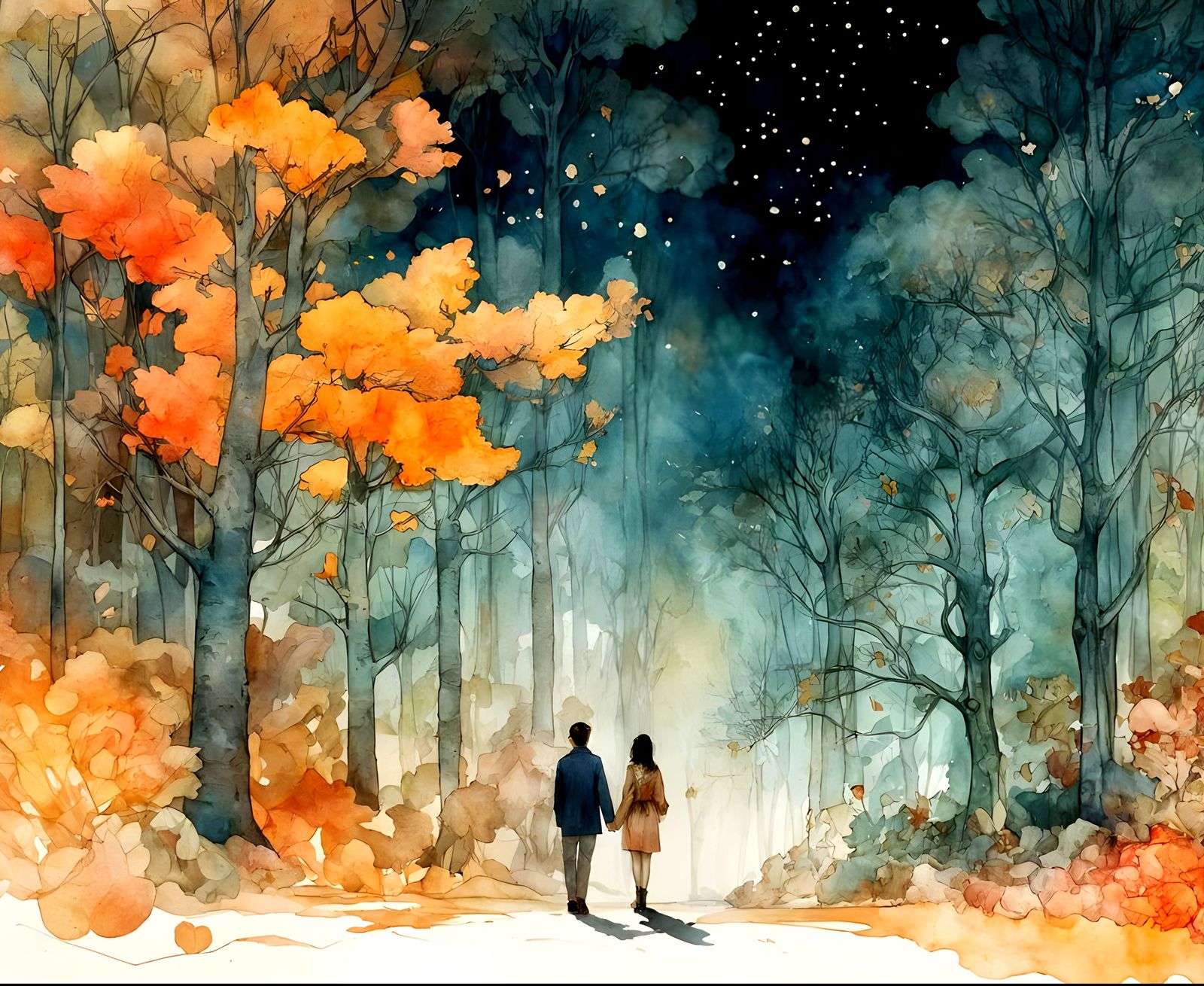 One path, two hearts, infinite autumn stars  by @The Artlete 