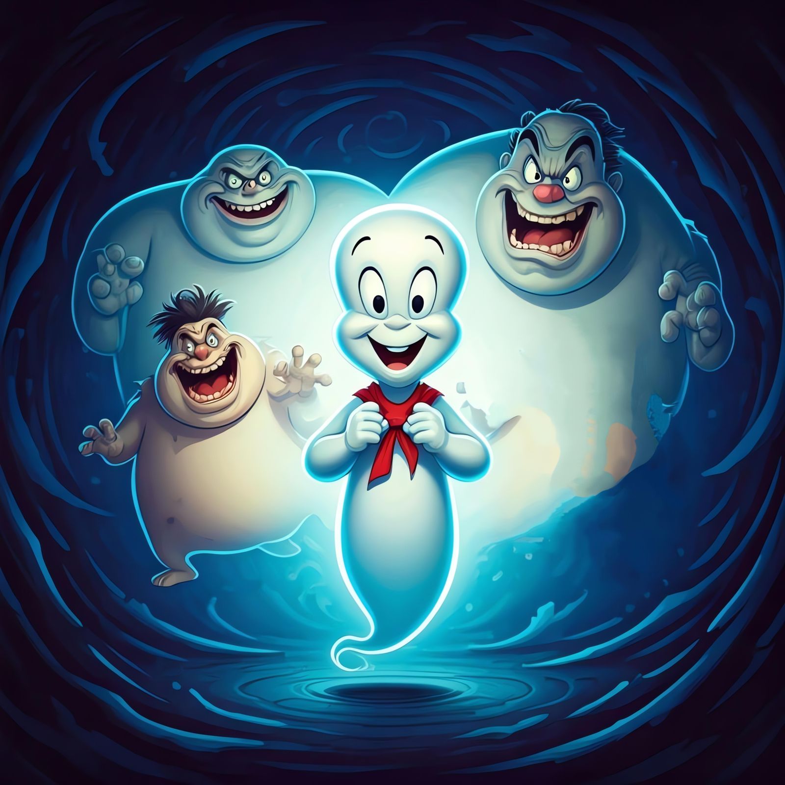 Casper the friendly Ghost and his Ghostly Trio, Stretch, Fat...