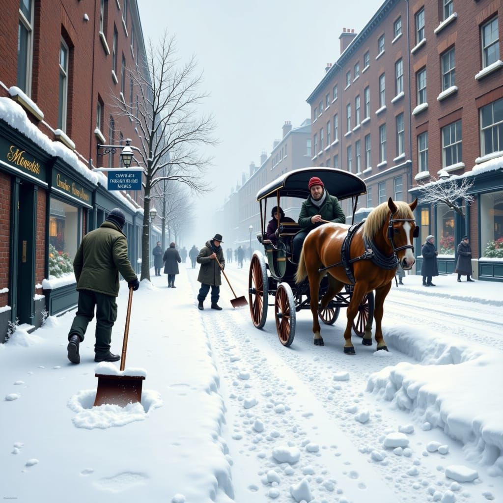 A beautiful Victorian Christmas scene