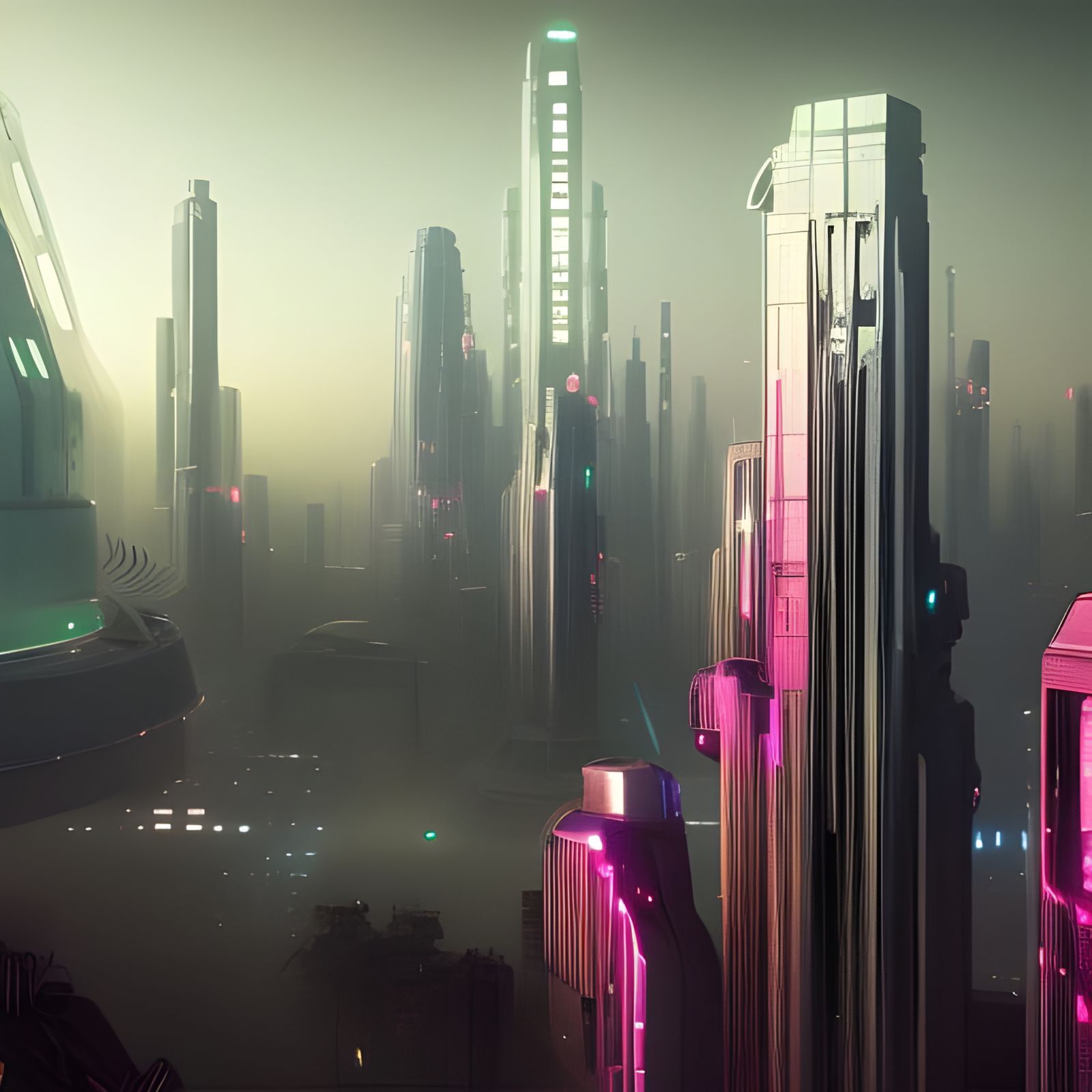 futuristic city - AI Generated Artwork - NightCafe Creator