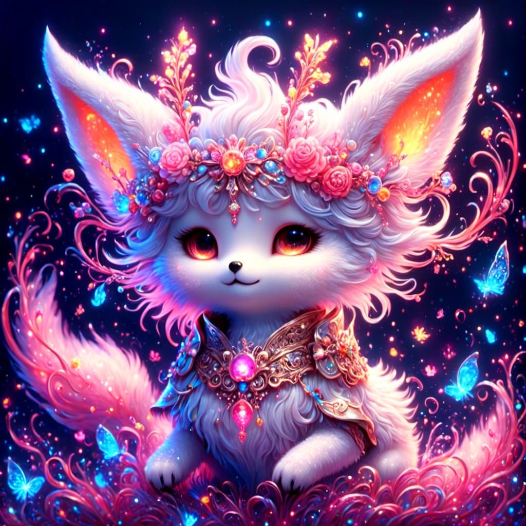 <lora:glow:1.0> kitsune 