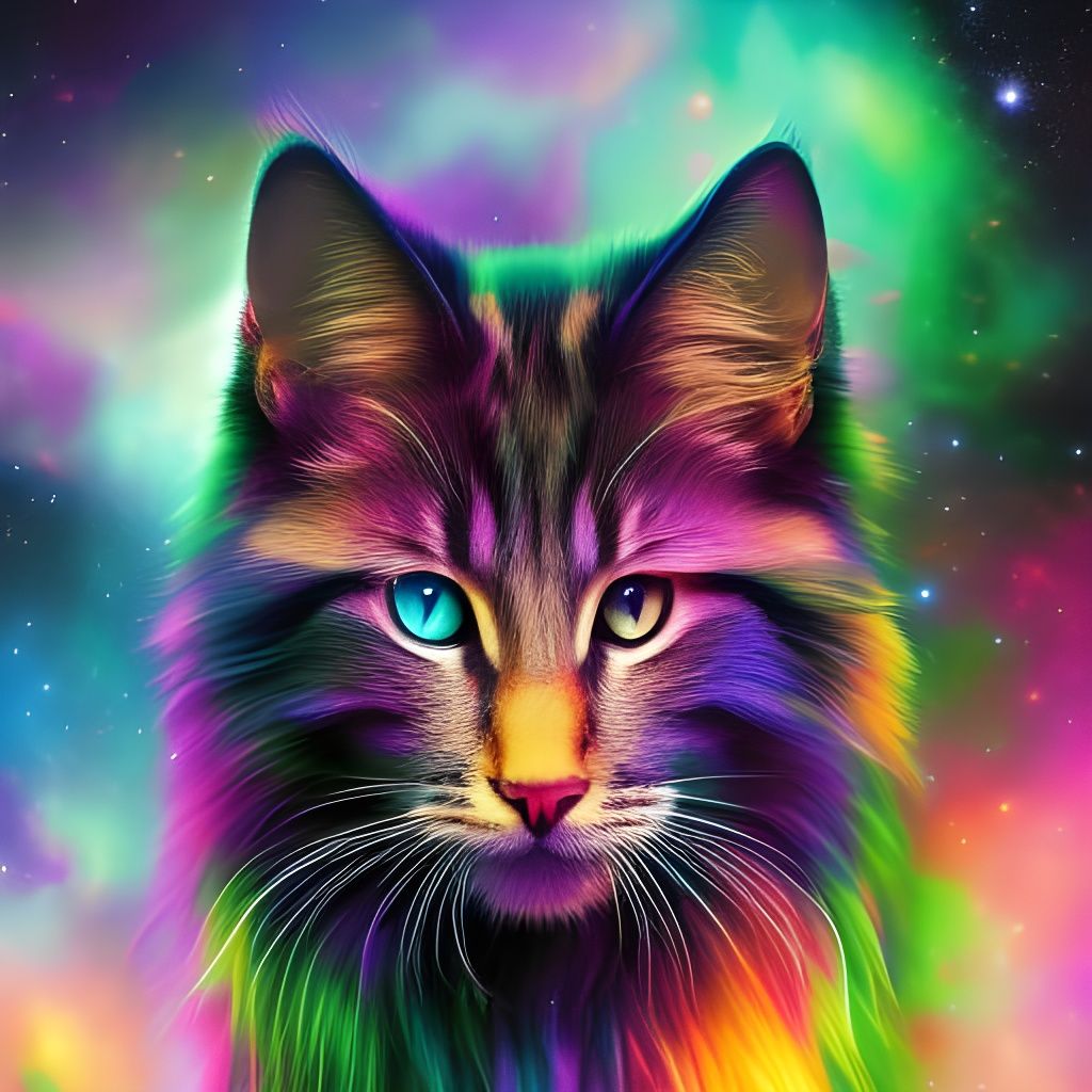 Intergalactic Kitty Cat - AI Generated Artwork - NightCafe Creator