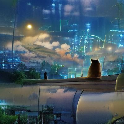 Lost cat in a New City - AI Generated Artwork - NightCafe Creator