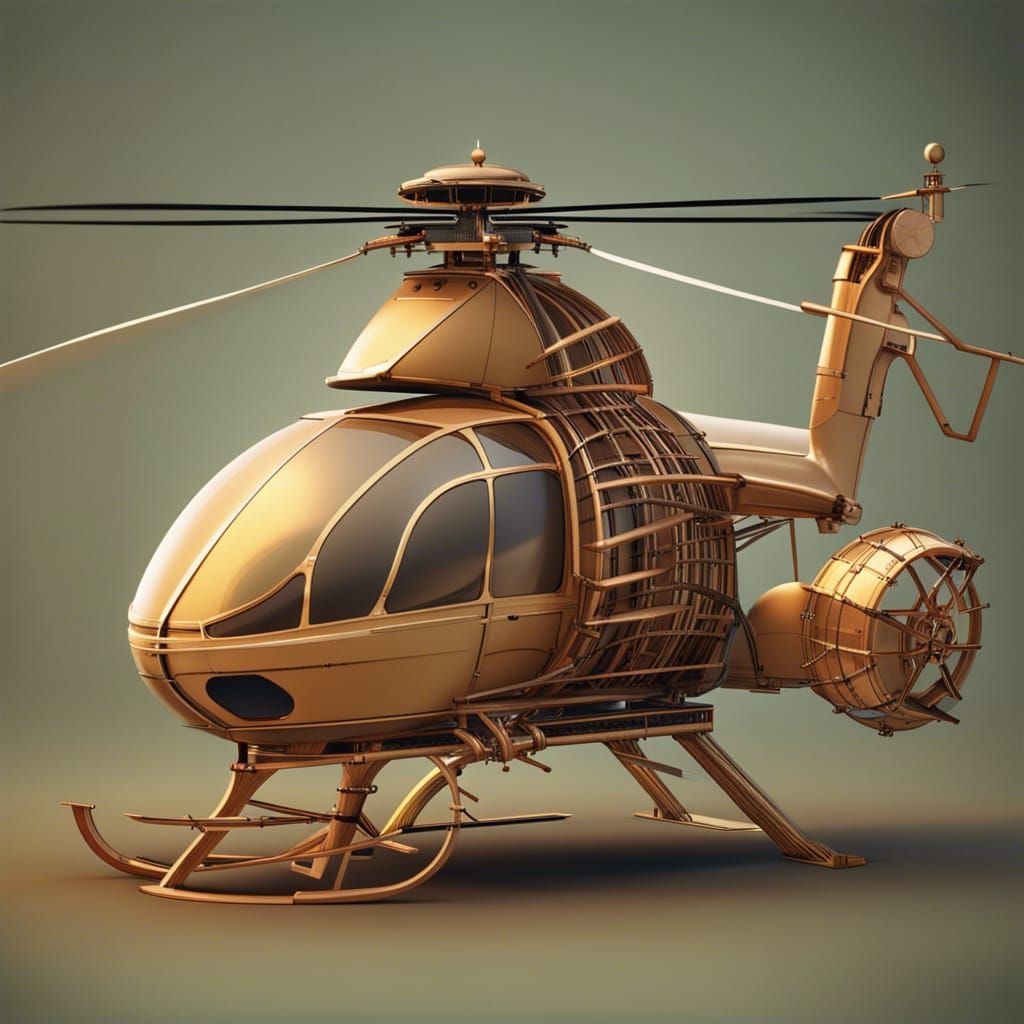 Invention helicopter Leonardo da Vinci by Leonardo technical...