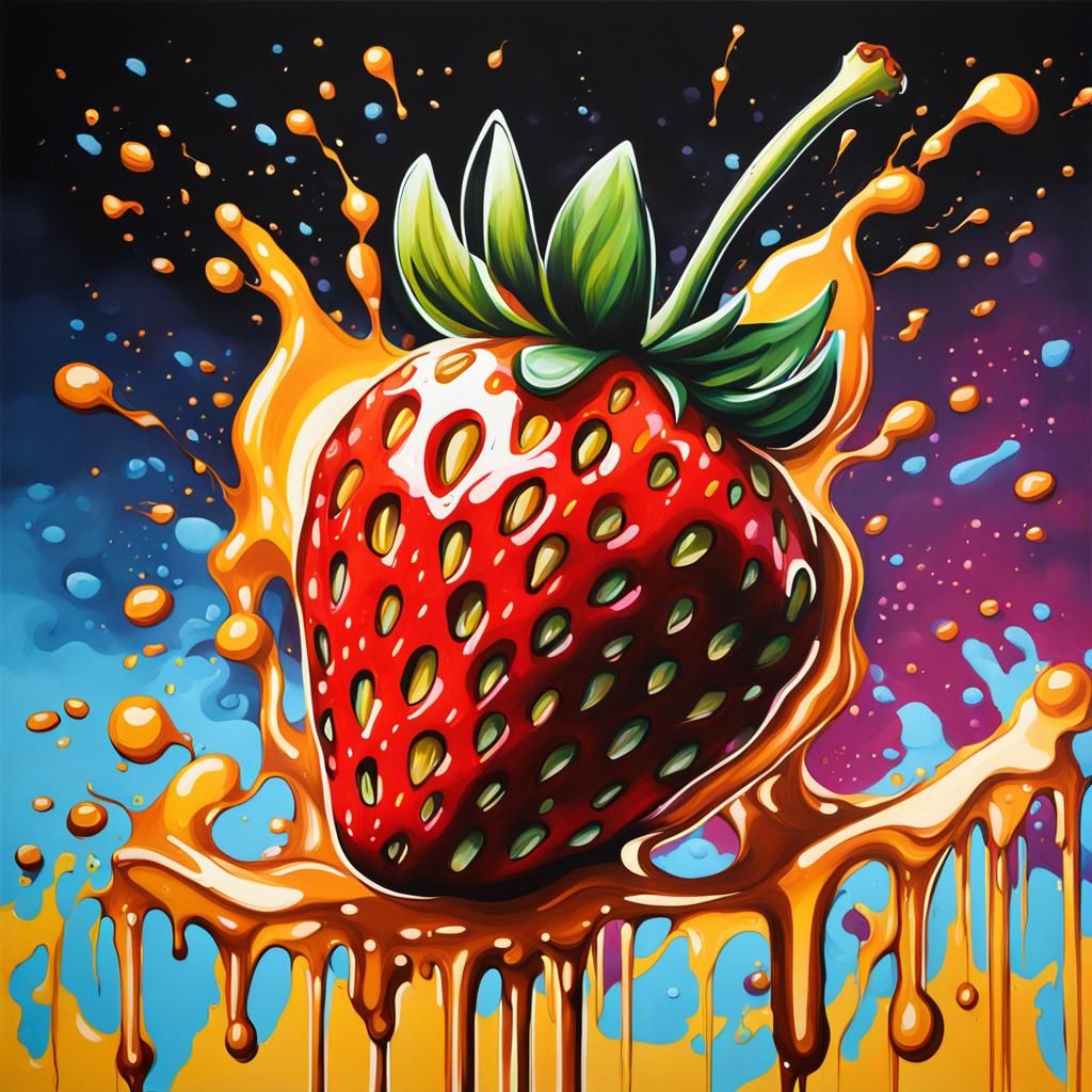 strawberry graffiti art