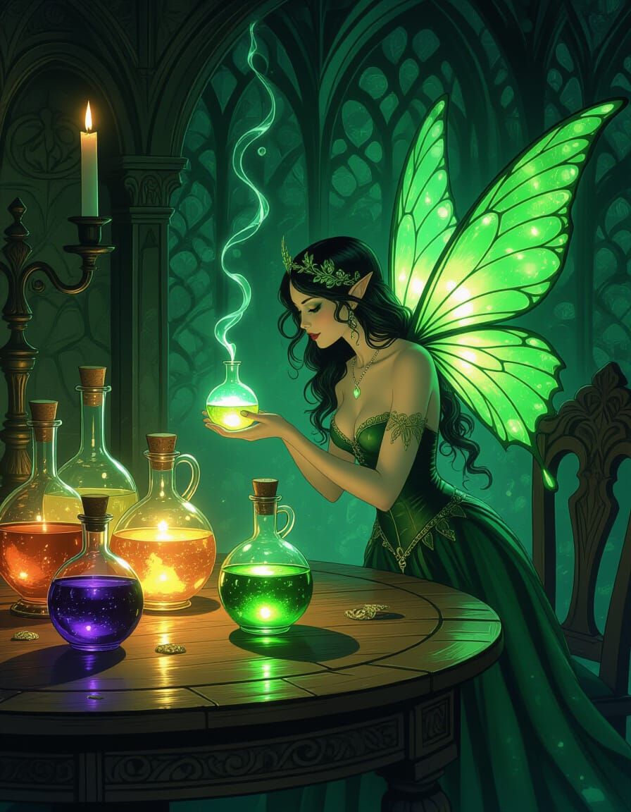 Magical potions and an Absinth greenfairy