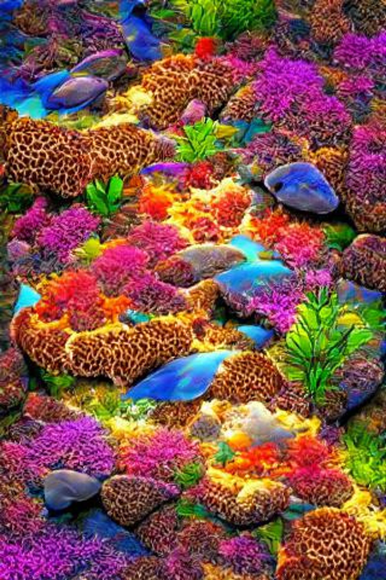 beautiful colorful coral reefs fish