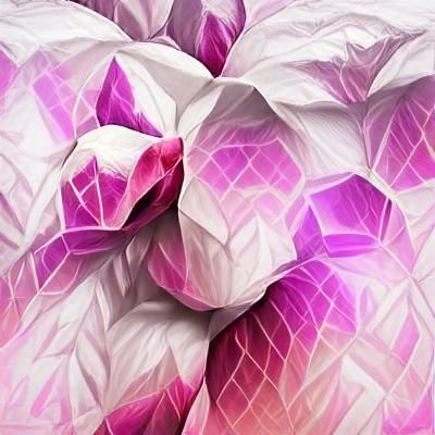 orchid peony petal pink white low poly geometric macro wallp...