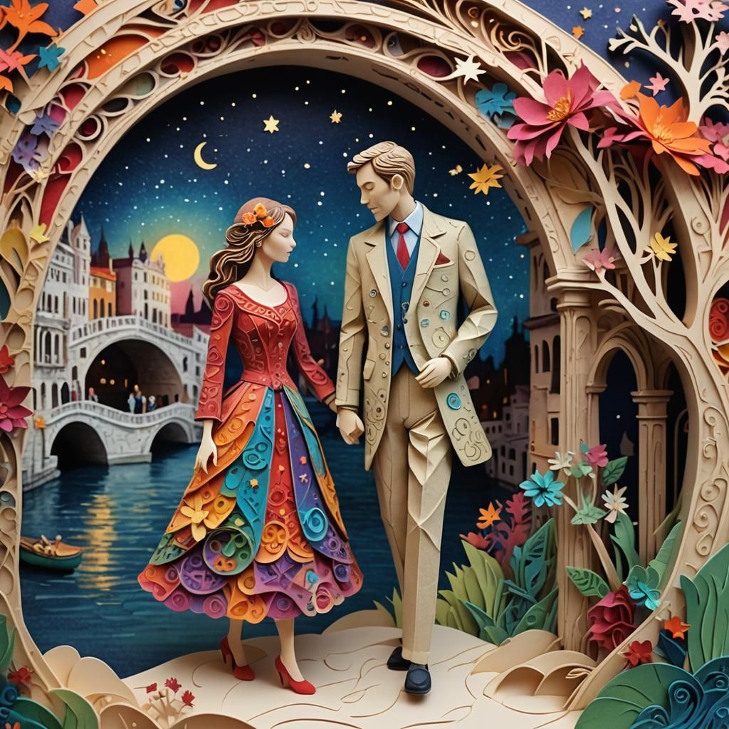 The Romantic Venice-made of felt