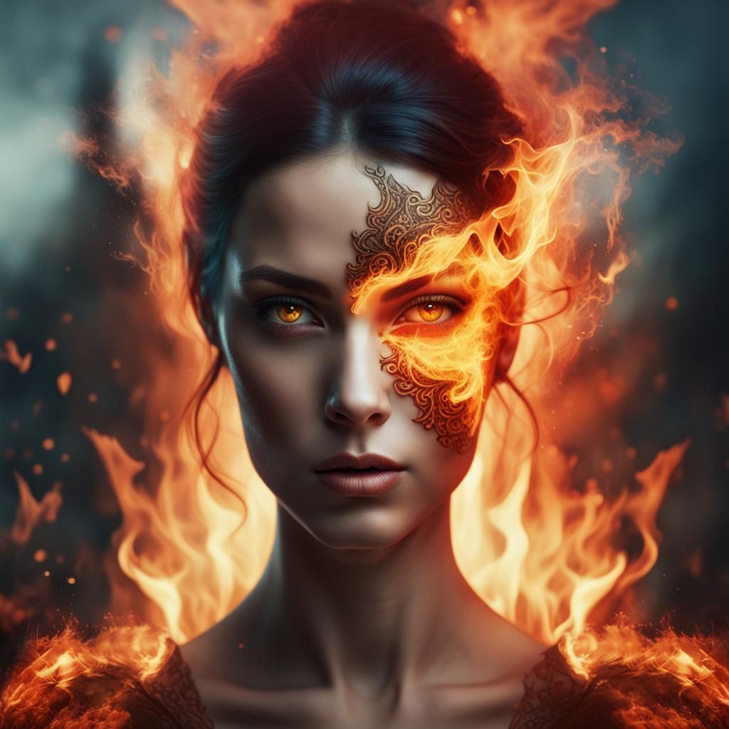 Fire Witch - AI Generated Artwork - NightCafe Creator