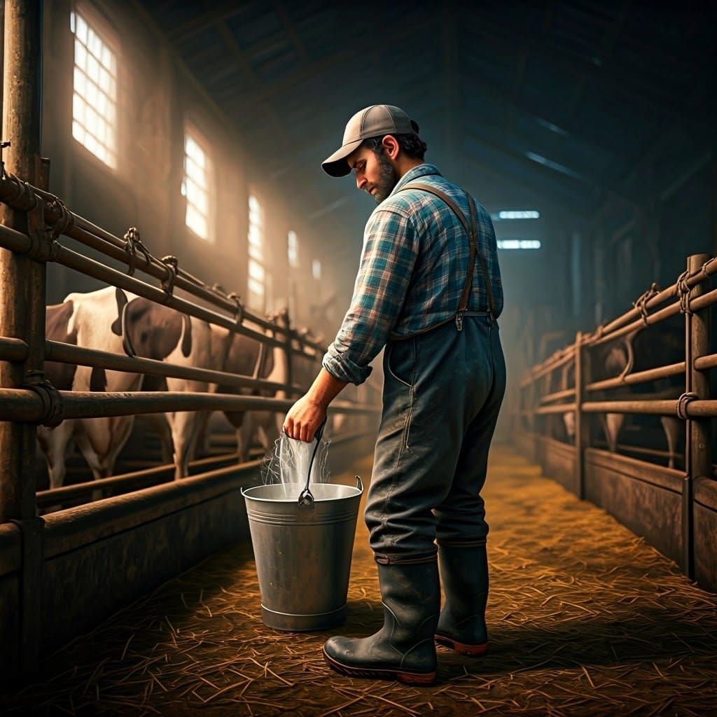 Orthodox Jewish Milkman in Enchanted Barn