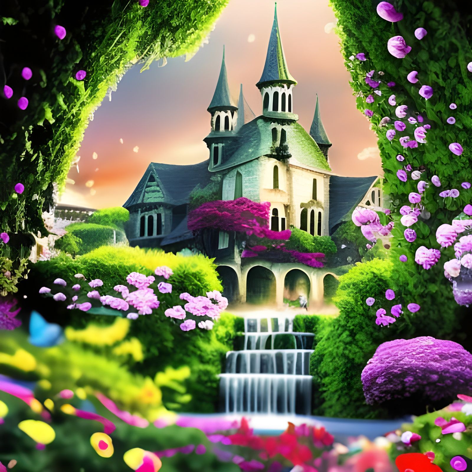 flower castle garden