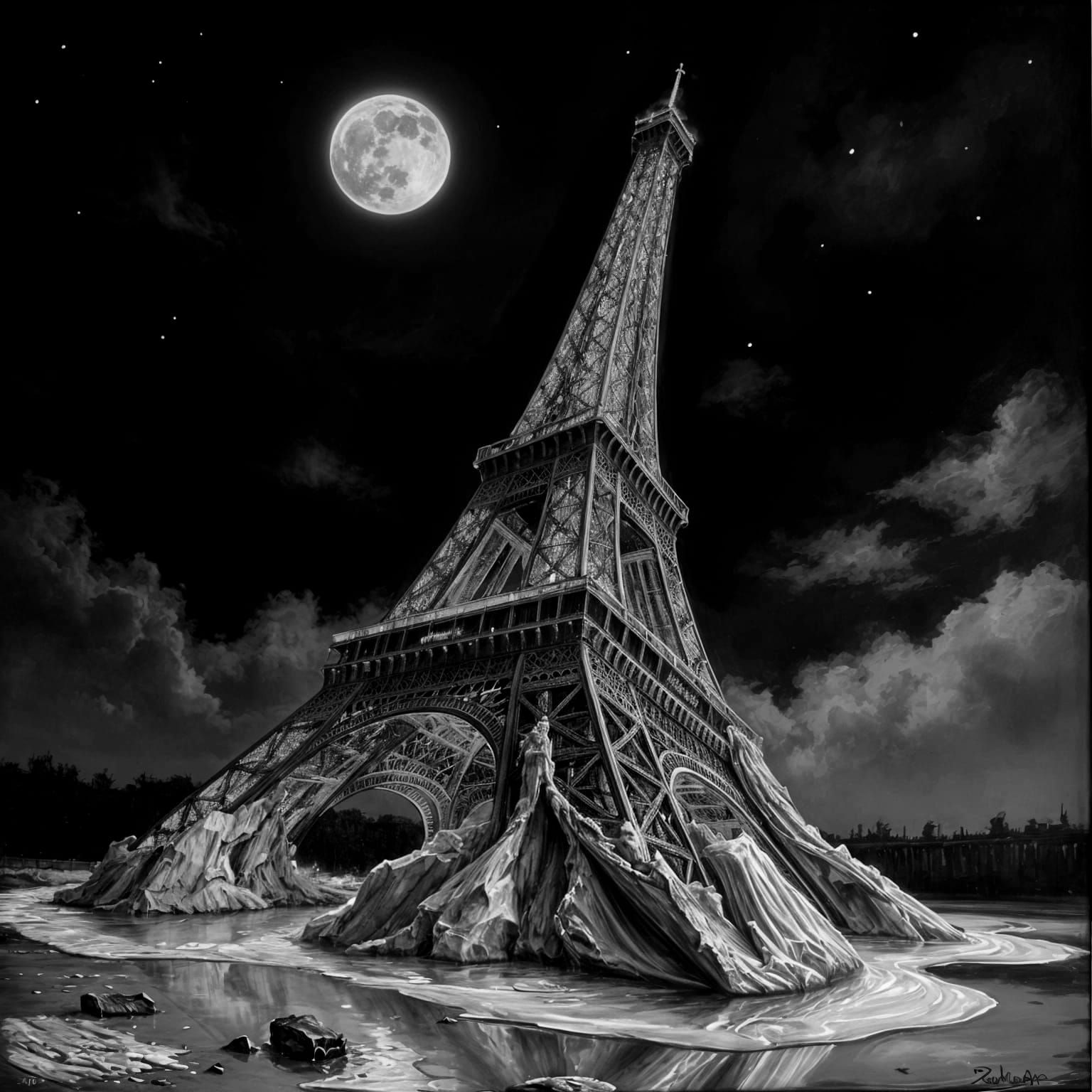 Melting Eiffel Tower....  by @Nins