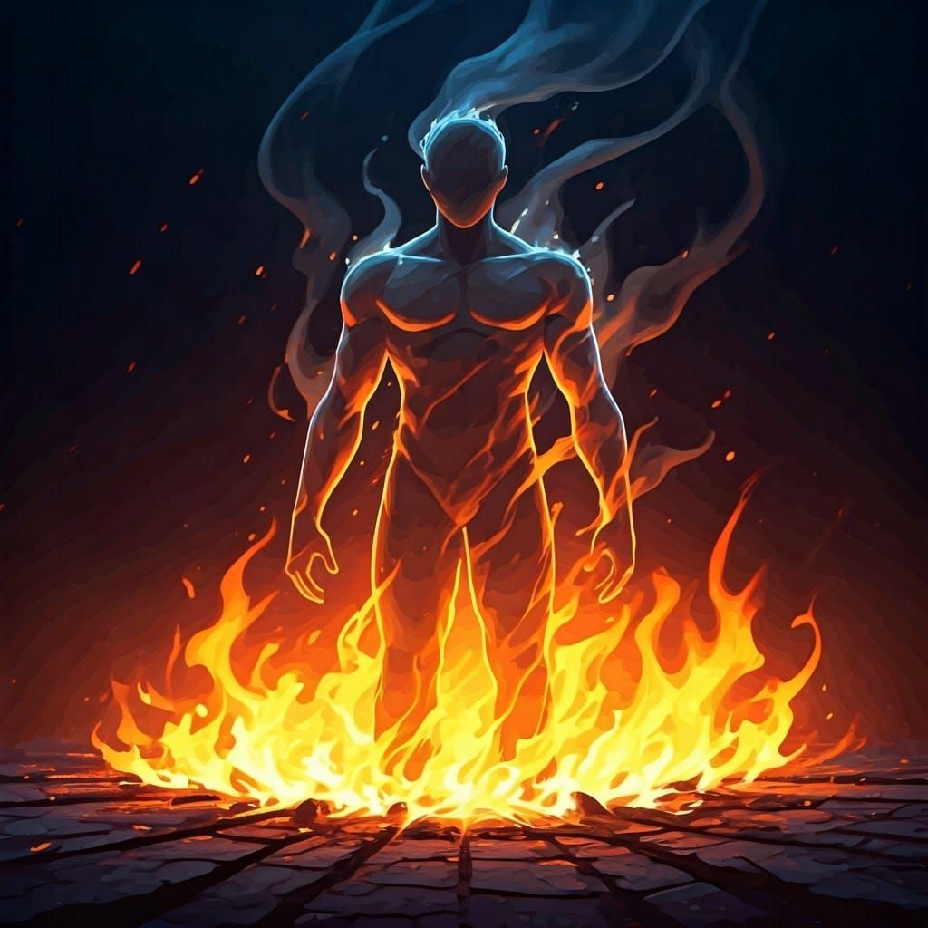 Digital Anime Figure Sculpted by Fiery Inferno