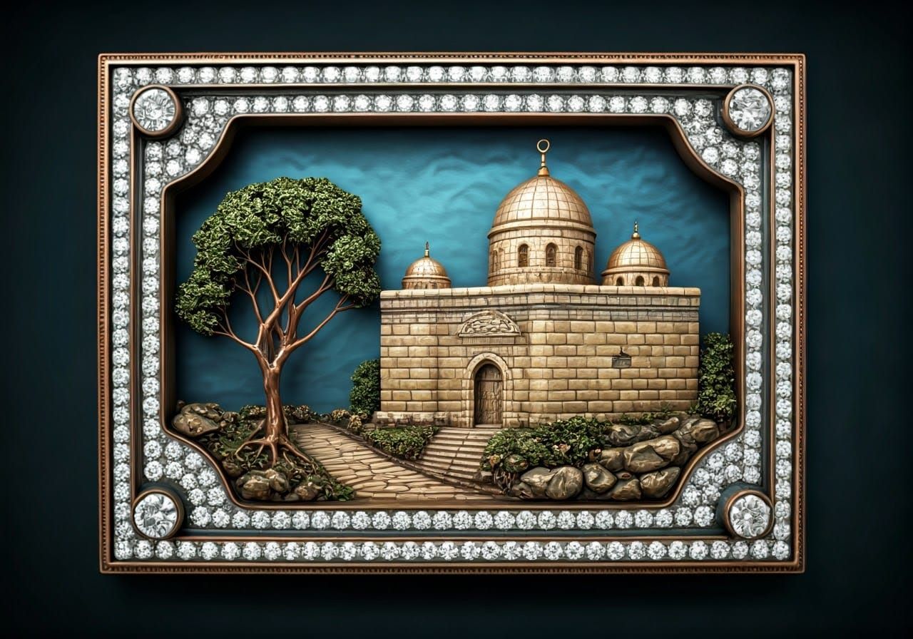 קבר רחל בתוך מסגרת מפוארת