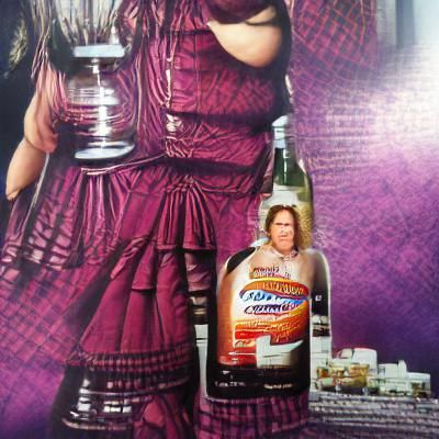 Val Kilmer in a dress with some Manischewitz