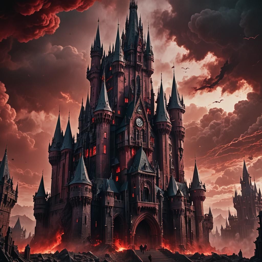 Cinematic intricate detailed futuristic best quality, film shot in 3 dimensional shifts by glitching out of the red atmospheric clouds surro...