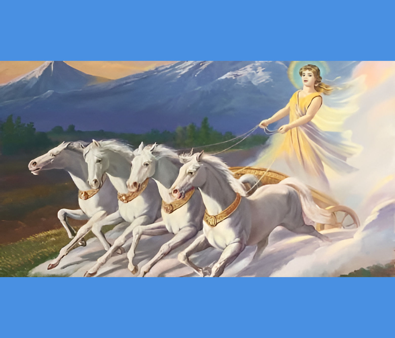 Divine Journey: Galloping into the Horizon