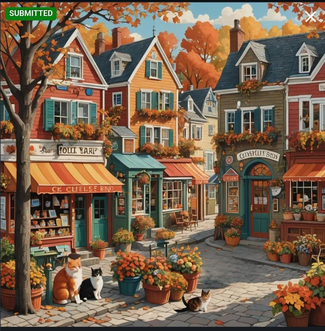 A New England Village in Autumn