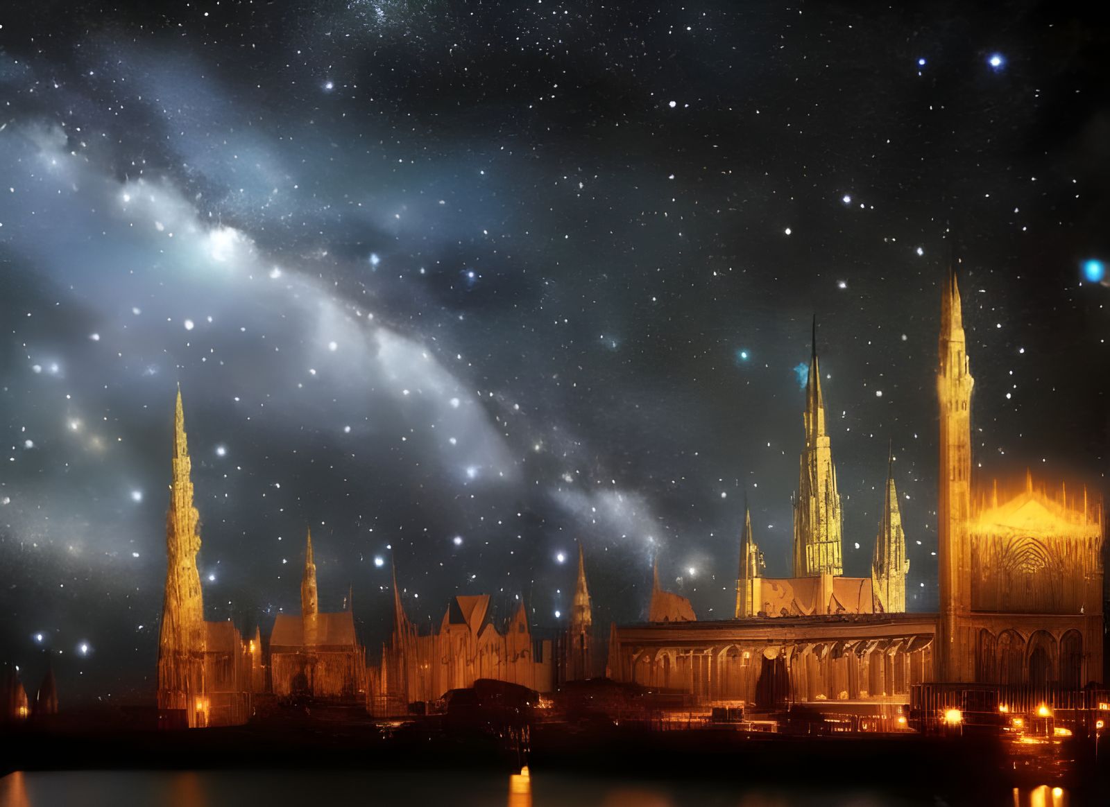 City in Starlight   by @Raven 1_0