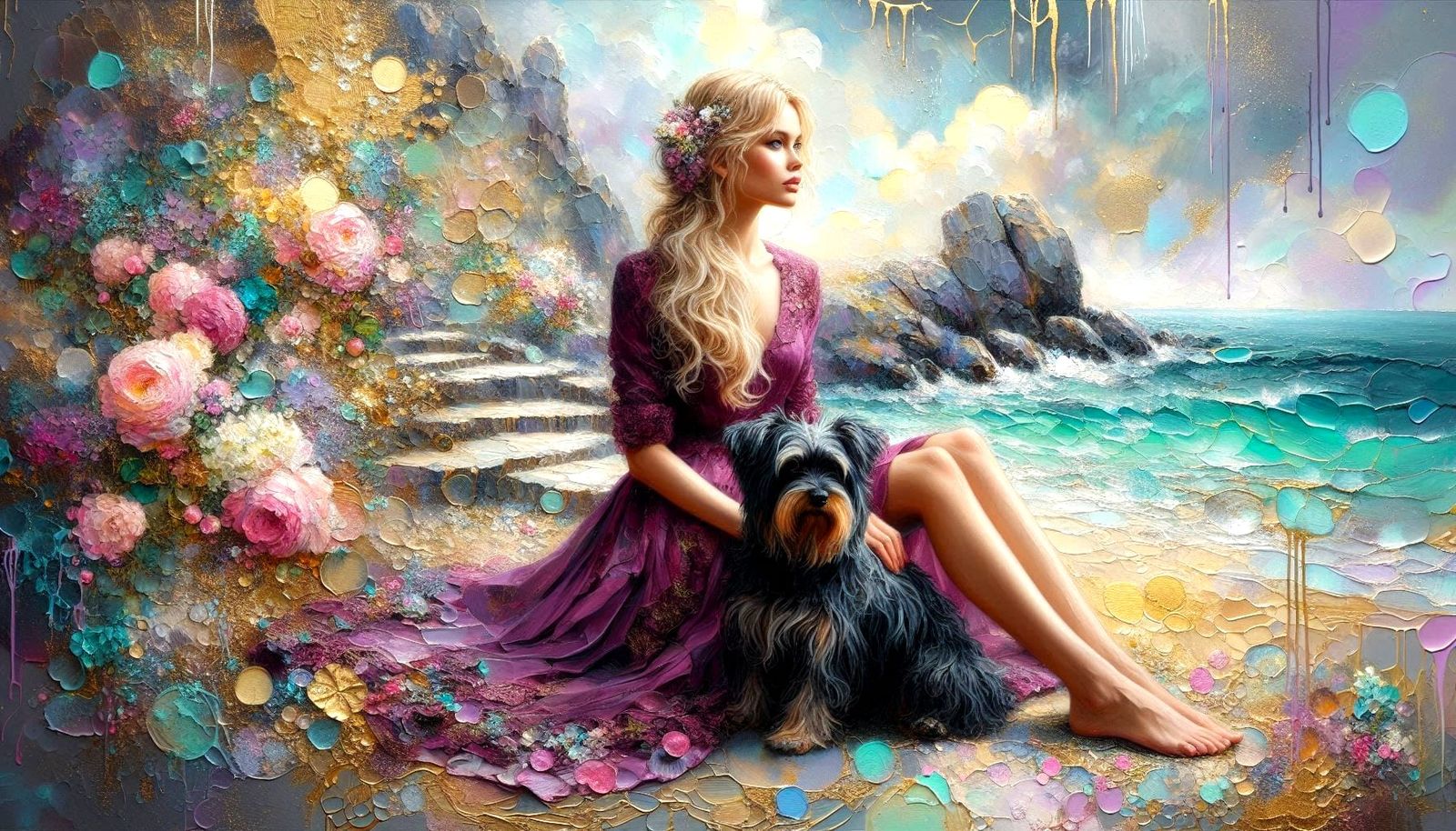 A Maidan And Her Dog