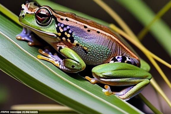 A stunningly beautiful full body illustration of a frog, hyperdetailed ...