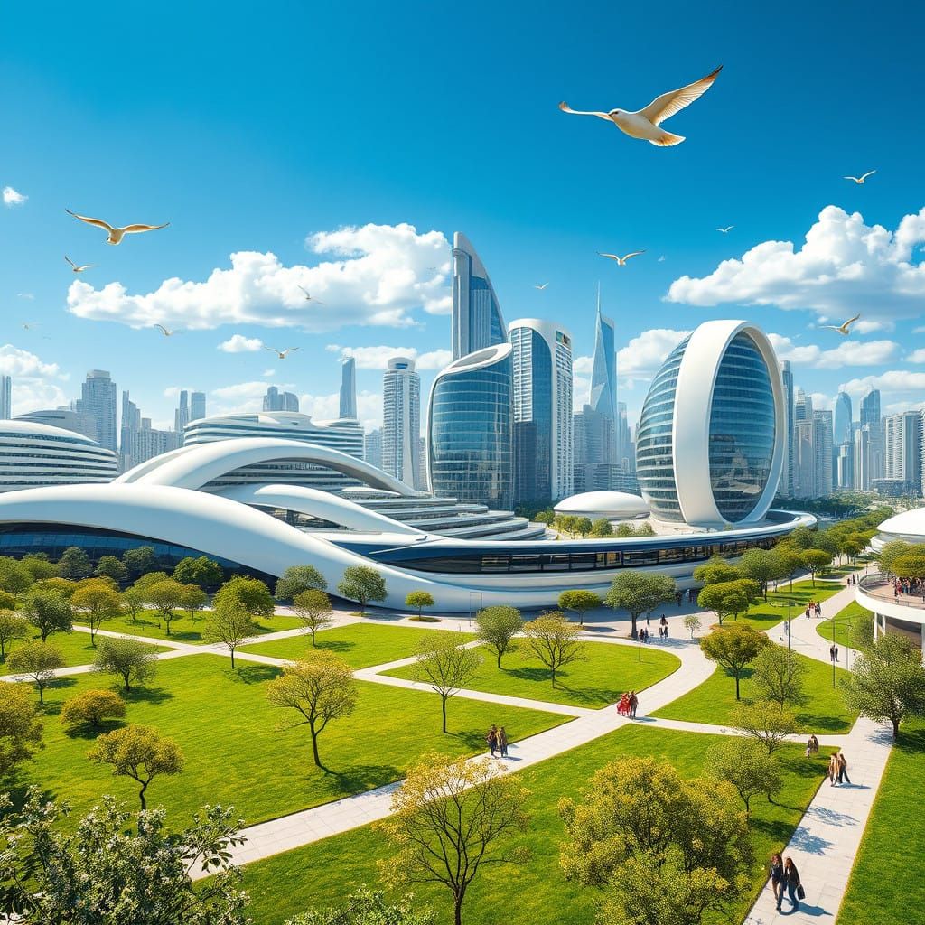 Frutiger Aero City, What Folks in the Early 2000s Thought 2025 Would Look Like (In Other Words, the Future ...  by @JessTD