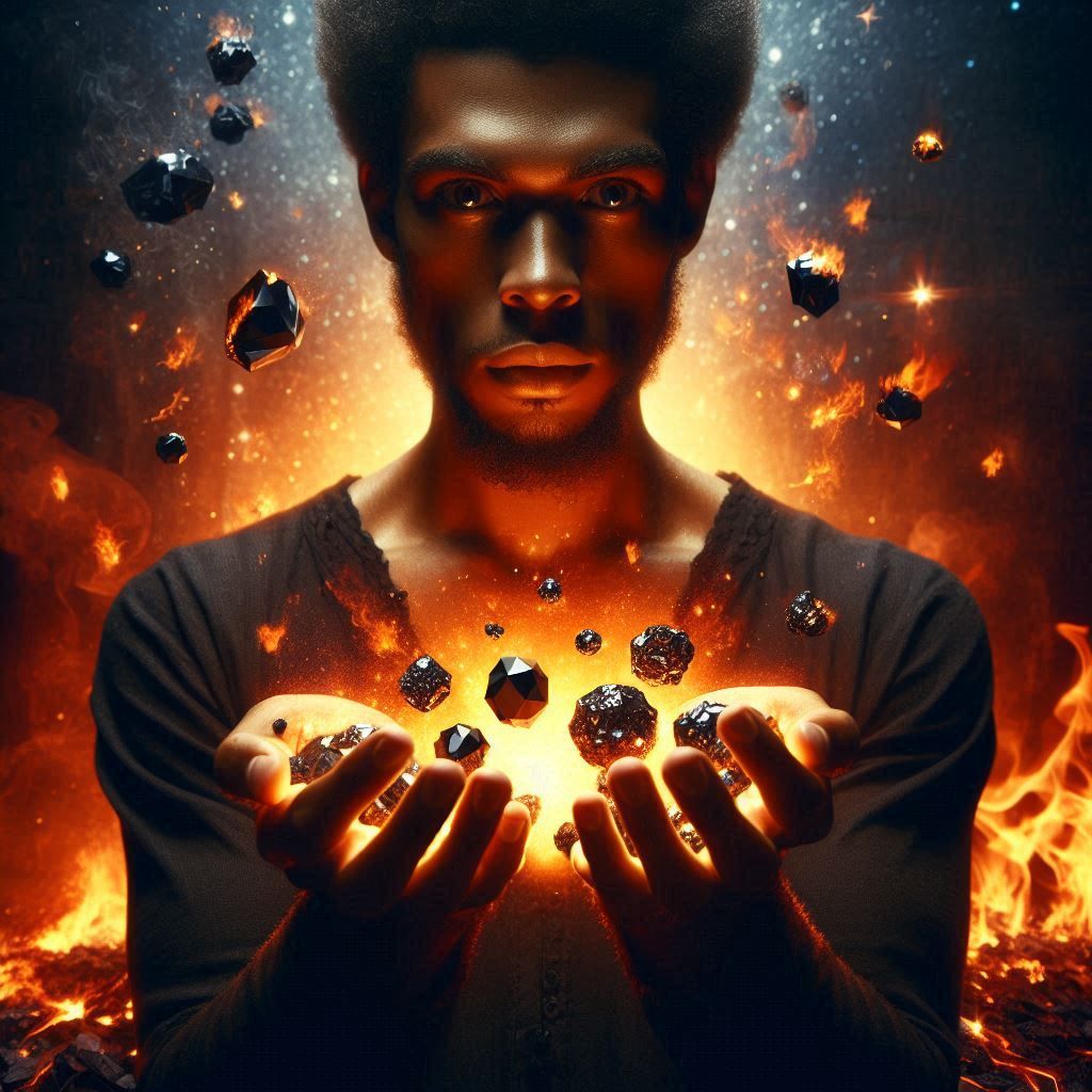 Making jewels from carbon, with fire and wind