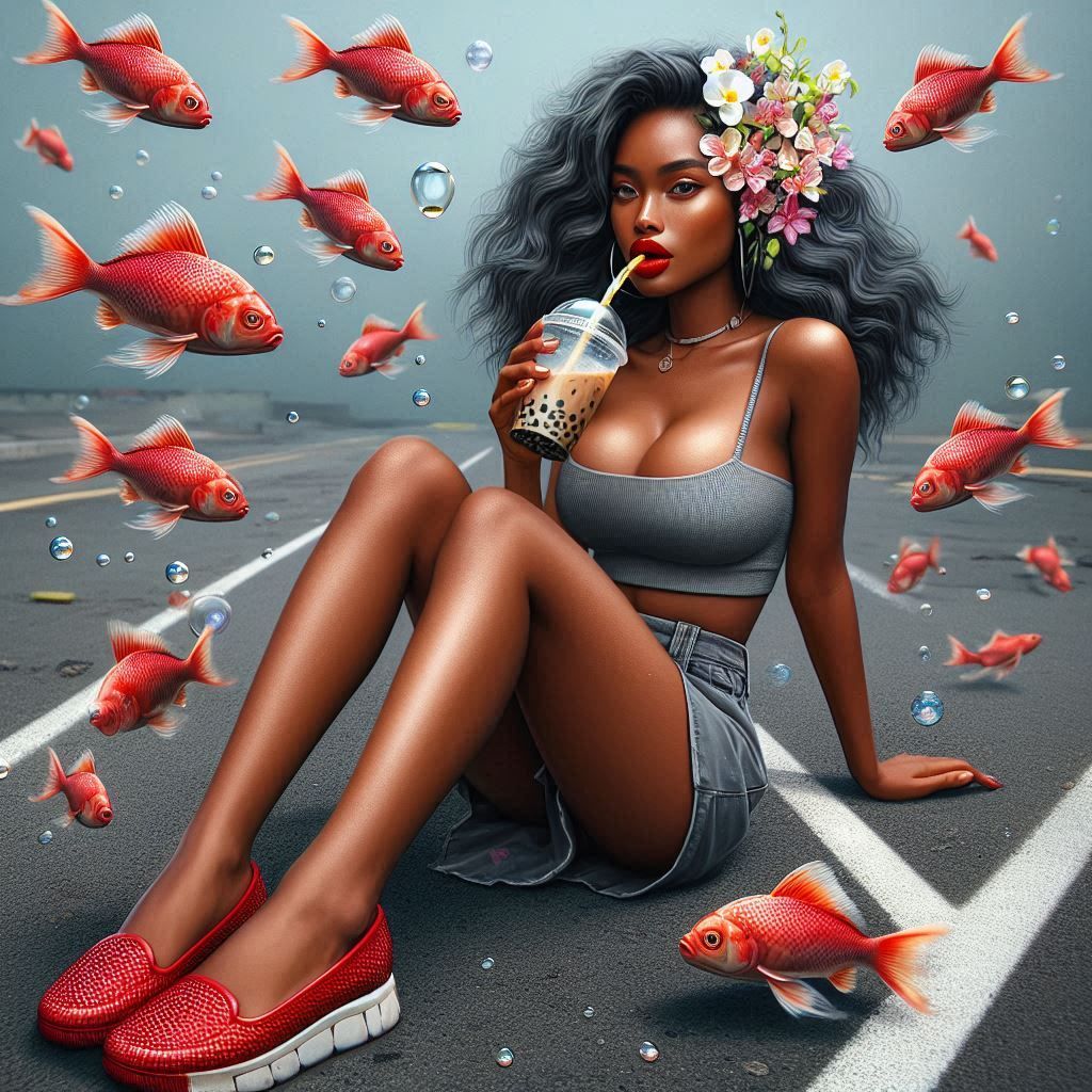 Bubble tea in the street