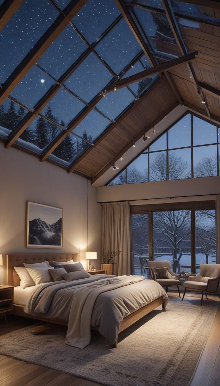 Elegant Scandinavian Winter Retreat with Luxurious Interiors