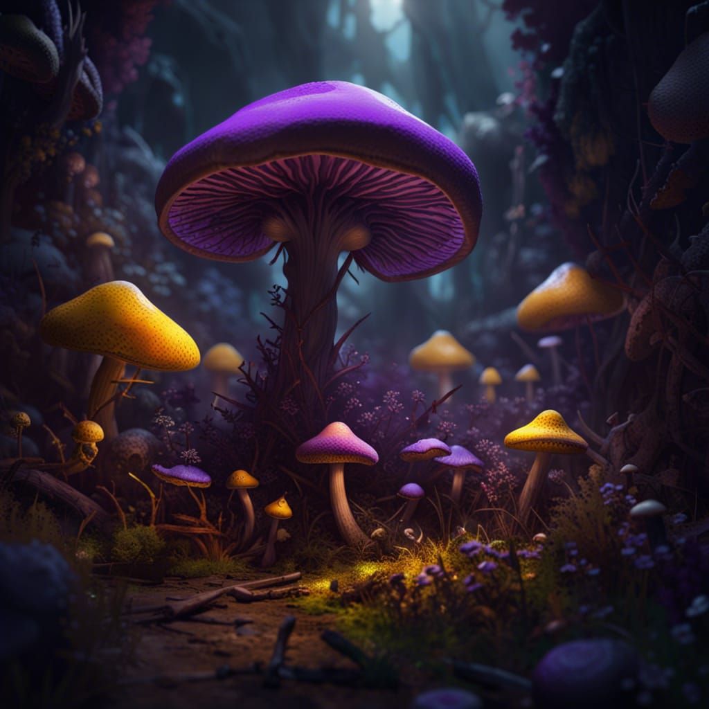 Mushroom Experiment - AI Generated Artwork - NightCafe Creator