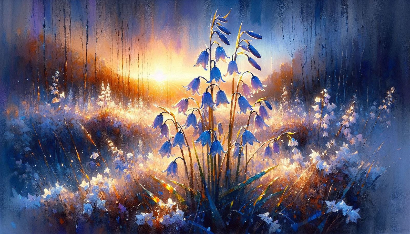 Snowbells at dawn