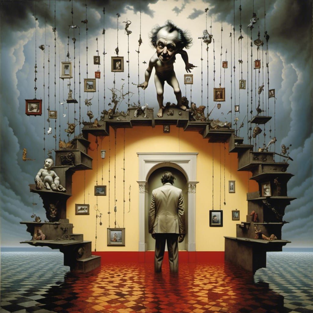 Surreal Heaven Scene Inspired by Visionary Art