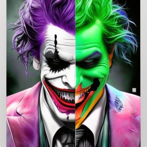 Joker Split Personality AI Generated Artwork NightCafe Creator